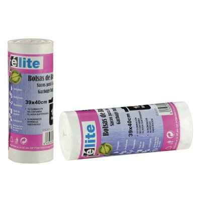 [22210] BOLSA 10L AUTOCIERRE BLANCA 39*40 ELITE 30U 60R