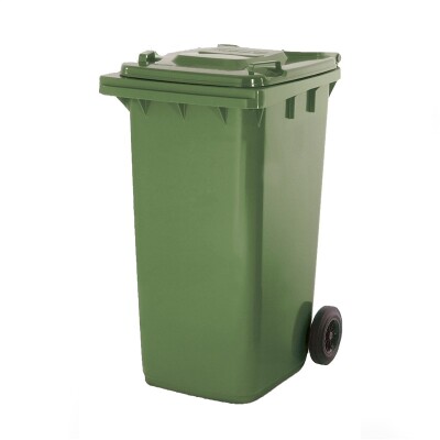 [74051] CONTENEDOR 120L VERDE CON RUEDAS