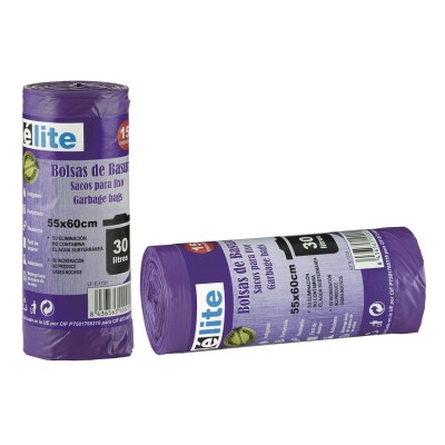 [22430] BOLSA 30L AUTOCIERRE LILA 55*60 ELITE 15U 50R